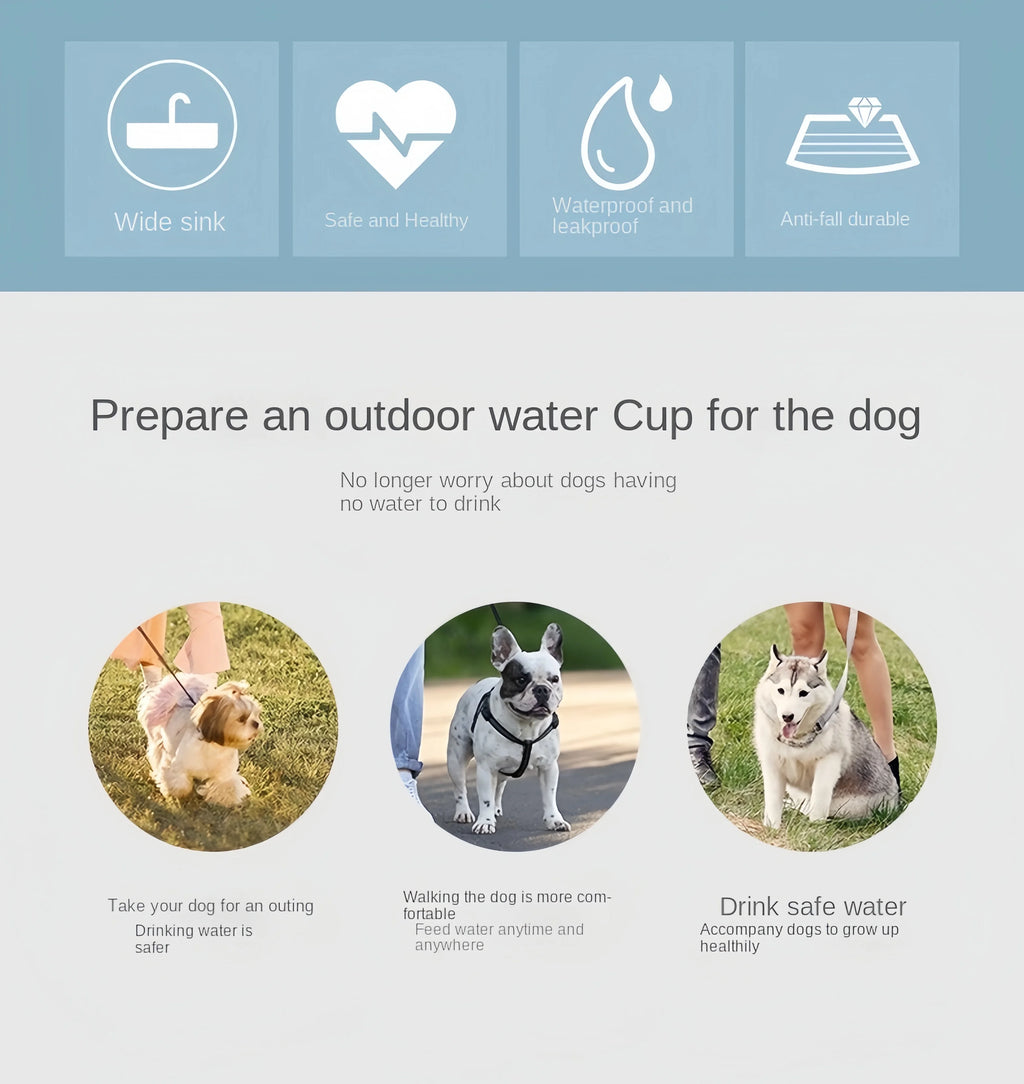 Portable Dog Water Bottle – Leak-Proof Pet Water Dispenser for Walking & Travel