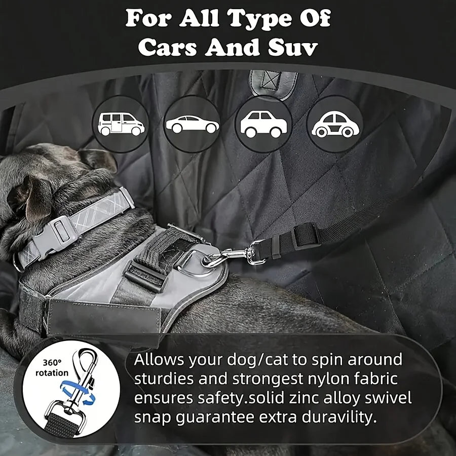 Dog Seat Belt for Car – Adjustable Safety Harness Leash for Travel