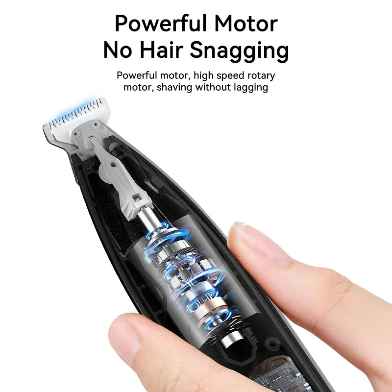 ROJECO Electric Pet Clipper For Dog Cat Claw Ear Hair Trimmer Rechargeable Adjustable Pet Haircut Care Shaver With Front Light