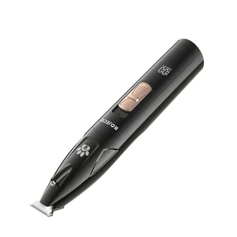 ROJECO Electric Pet Clipper For Dog Cat Claw Ear Hair Trimmer Rechargeable Adjustable Pet Haircut Care Shaver With Front Light