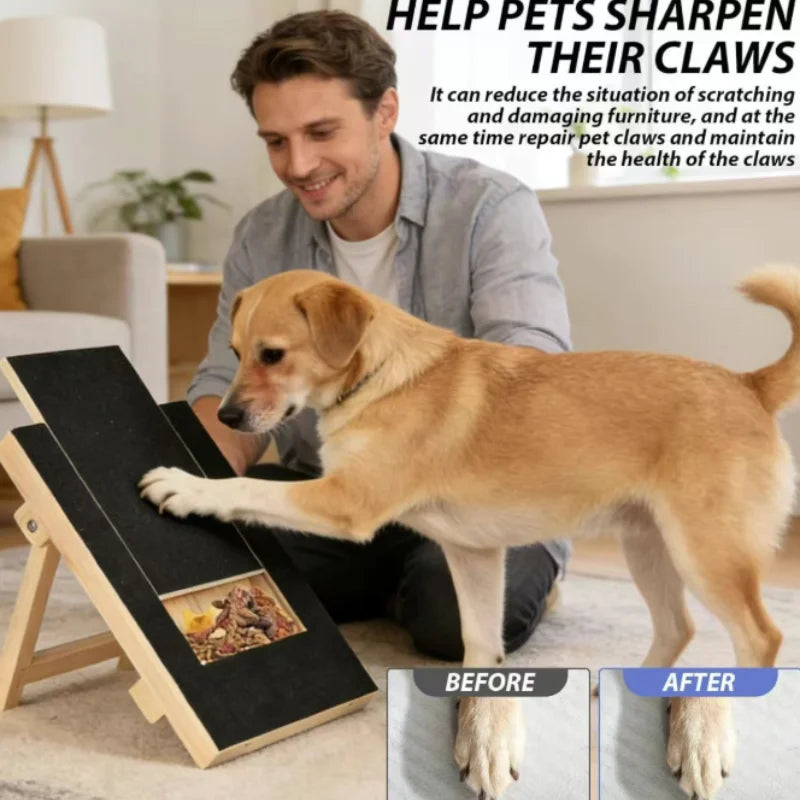 Dog Nail Scratch Board with Treat Box