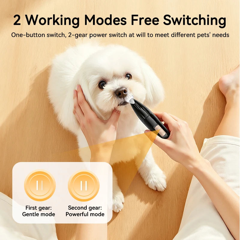 ROJECO Electric Pet Clipper For Dog Cat Claw Ear Hair Trimmer Rechargeable Adjustable Pet Haircut Care Shaver With Front Light