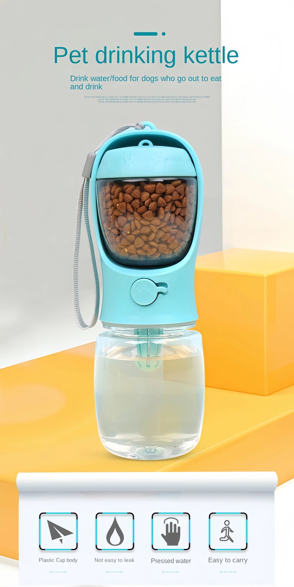 Portable Dog Water Bottle – Leak-Proof Pet Water Dispenser for Walking & Travel