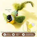 The Pet Cat Toy Emulates the Sound Bird to Amuse the Cat Elastic Rope to Relieve Boredom and Resist Scratching and Biting