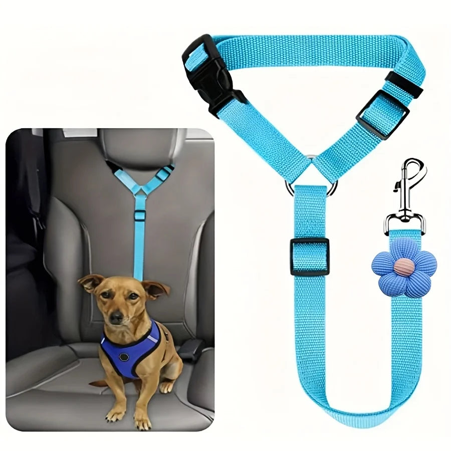 Dog Seat Belt for Car – Adjustable Safety Harness Leash for Travel