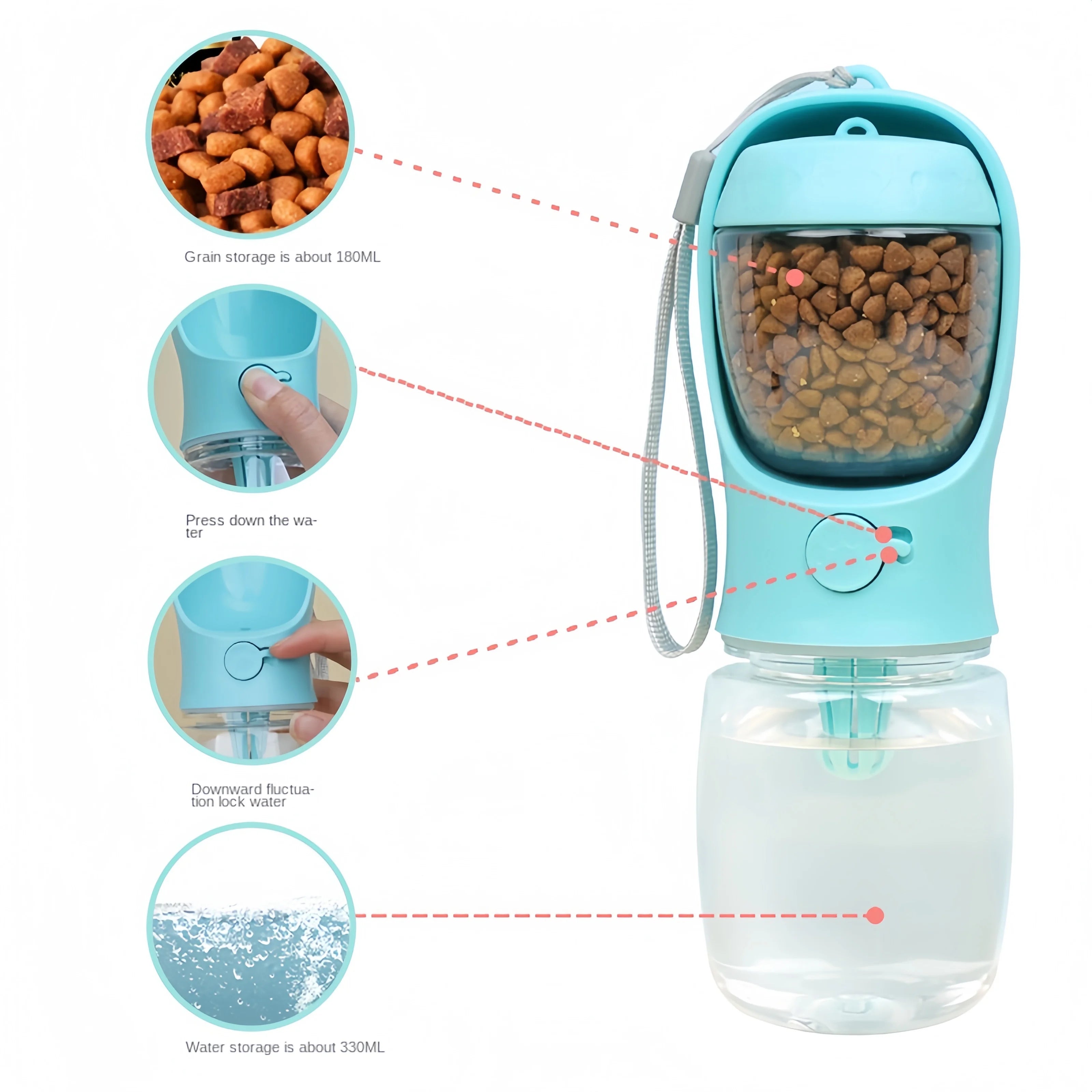 Portable Dog Water Bottle – Leak-Proof Pet Water Dispenser for Walking & Travel