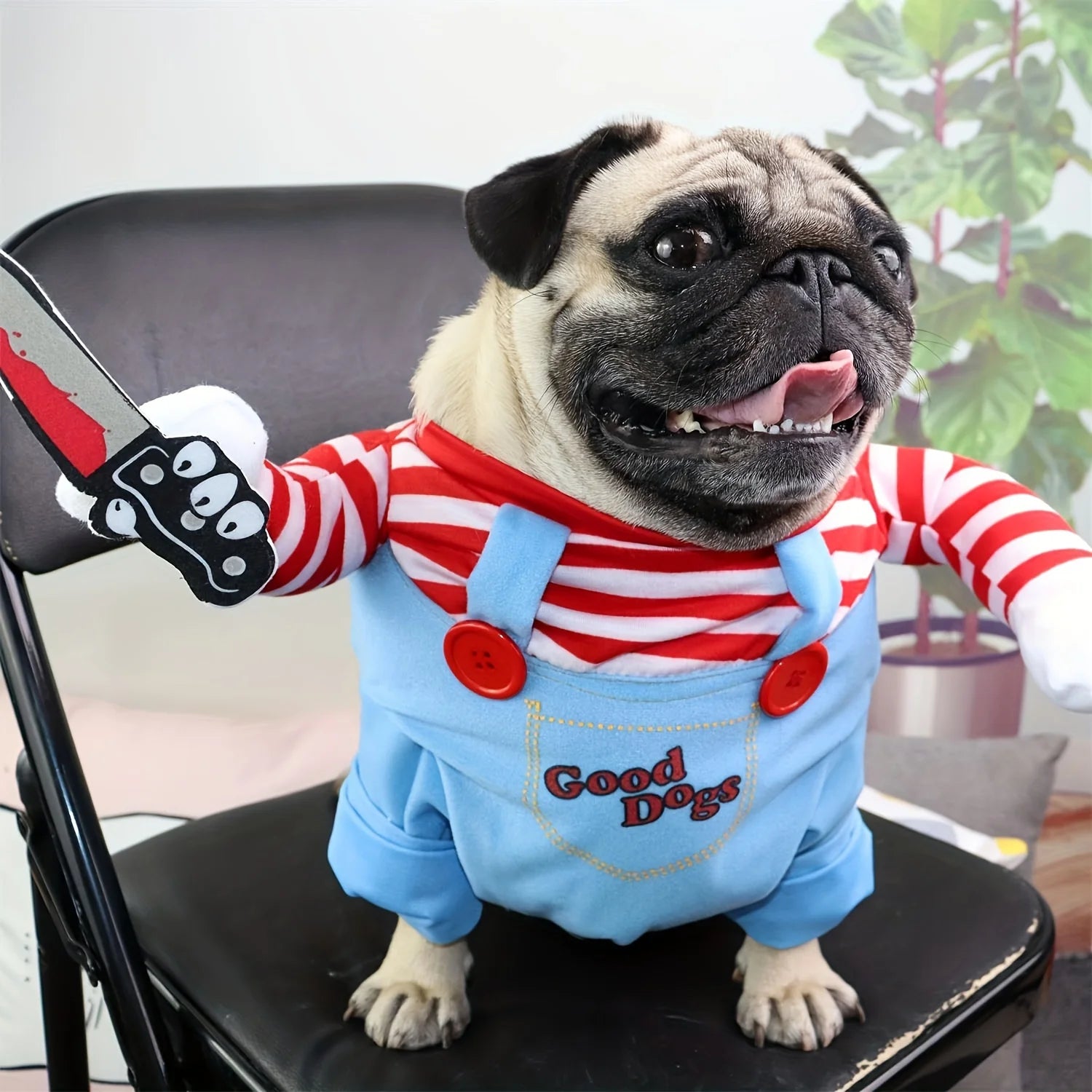 Pet Halloween Costume – Scary Doll Costume for Dogs & Cats
