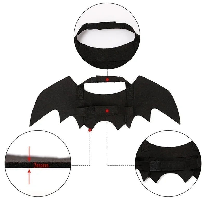 Pet Bat Wings Costume Harness – Halloween Cosplay for Cats & Dogs